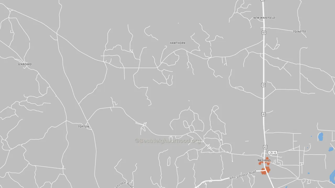 Bike Grade map of Hawthorn, AL