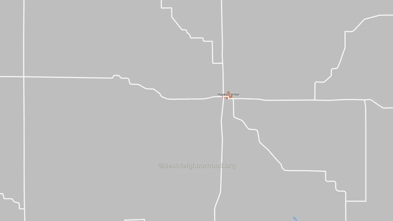 Bike Grade map of Hayes County, NE