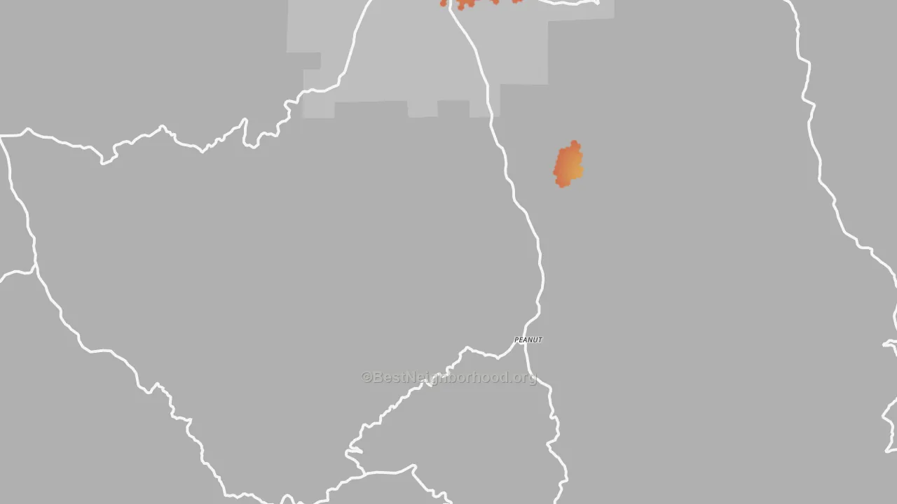 Bike Grade map of Hayfork, CA