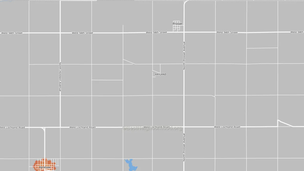 Bike Grade map of Hayland, NE