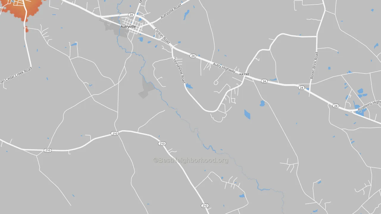 Bike Grade map of Hayne, NC