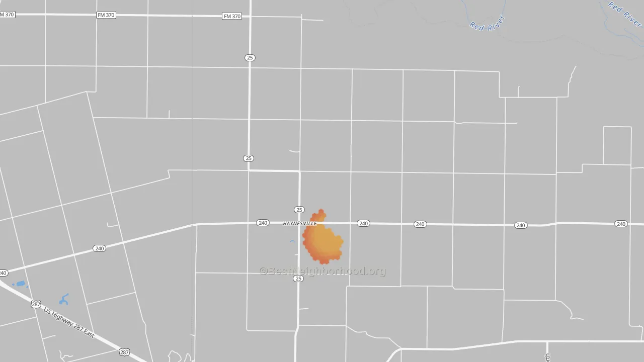 Bike Grade map of Haynesville, TX