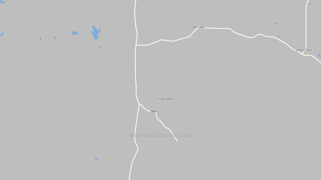 Bike Grade map of Hays, MT
