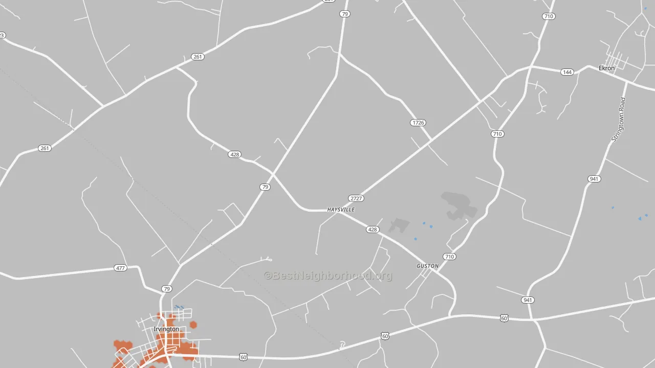 Bike Grade map of Haysville, KY