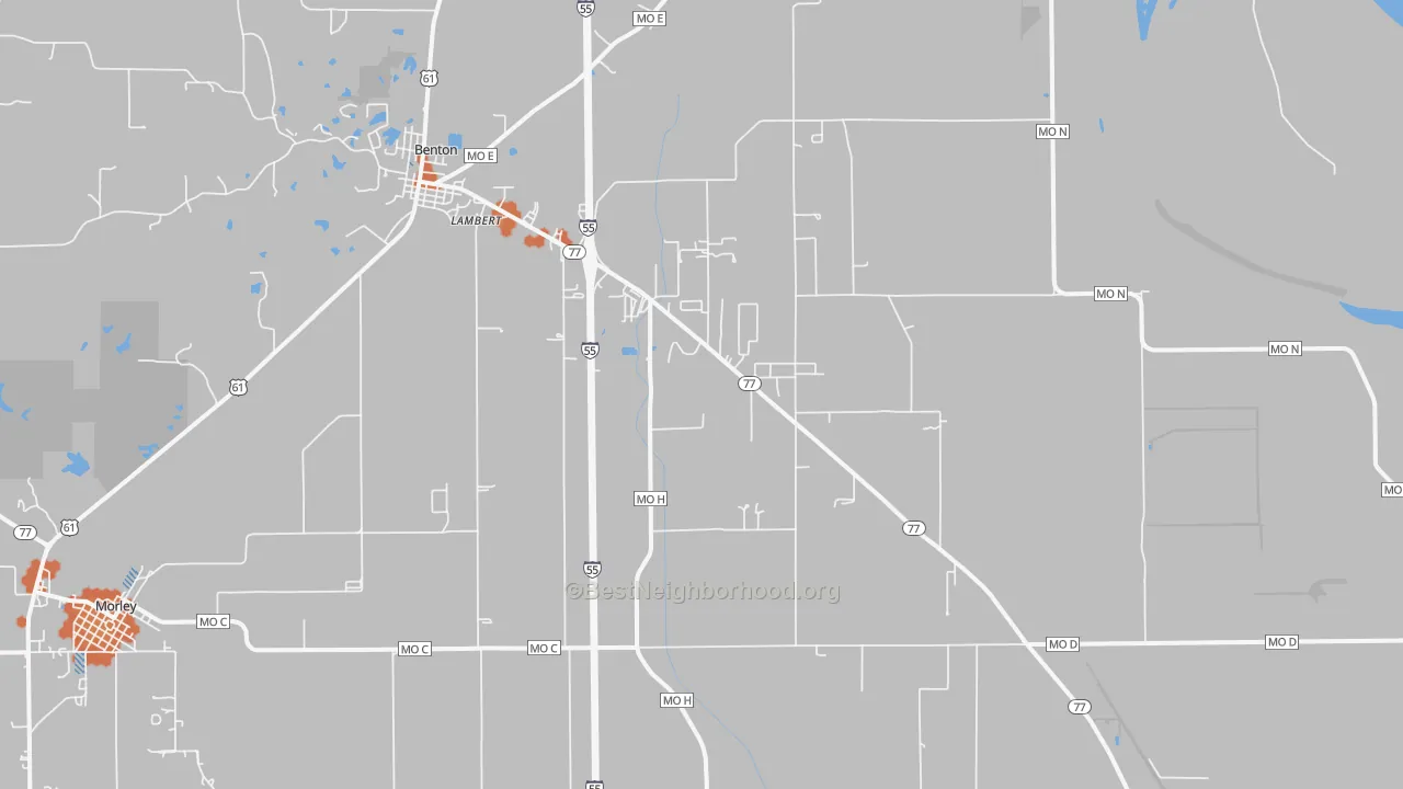 Bike Grade map of Haywood City, MO