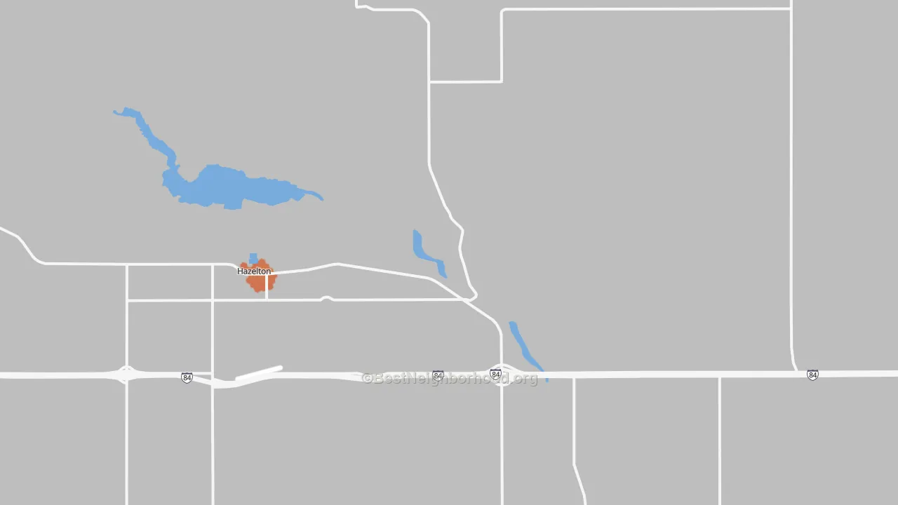 Bike Grade map of Hazelton, ID
