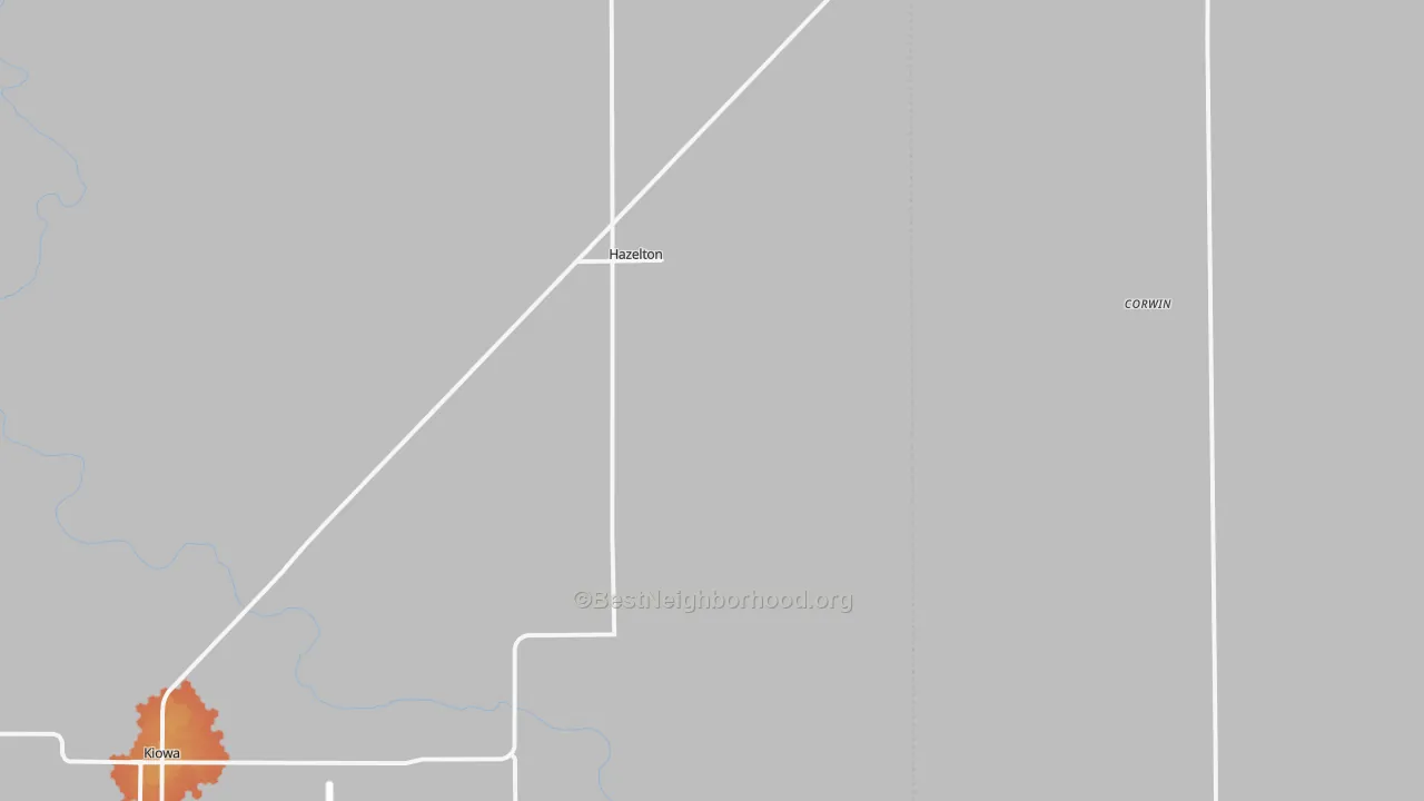 Bike Grade map of Hazelton, KS