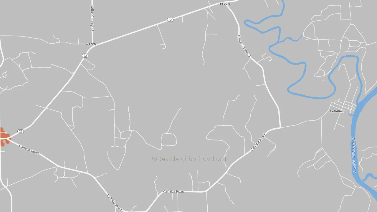 Bike Grade map of Hazen, AL