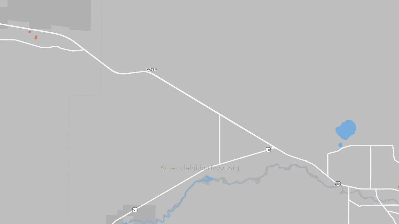 Bike Grade map of Hazen, NV