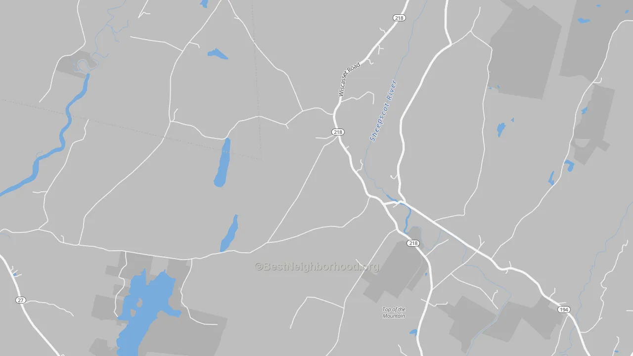 Bike Grade map of Head Tide, ME