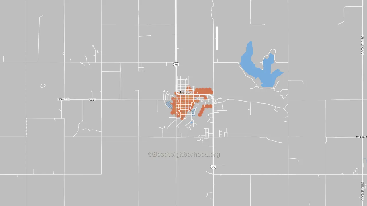 Bike Grade map of Healdton, OK