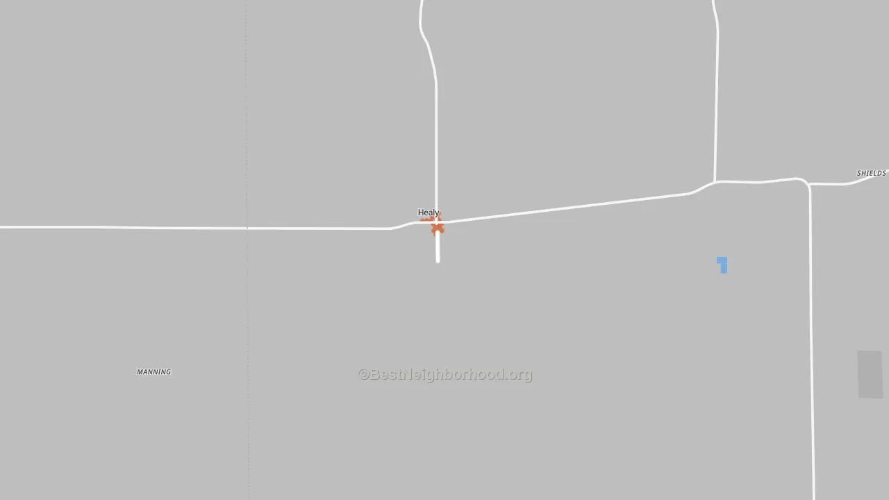 Bike Grade map of Healy, KS