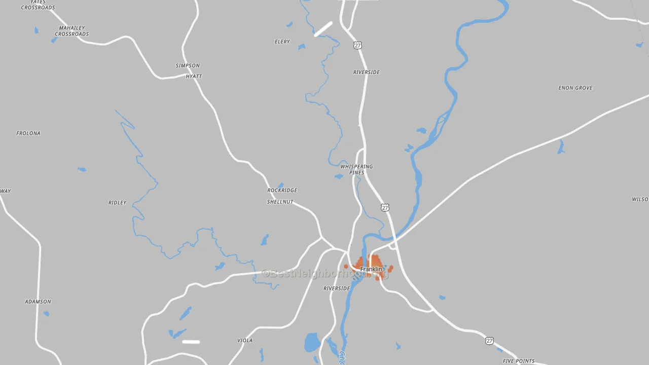 Bike Grade map of Heard County, GA