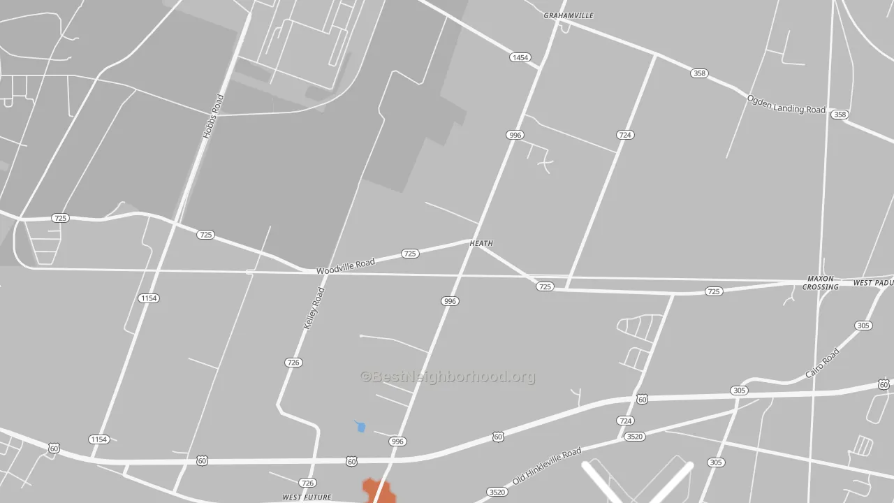 Bike Grade map of Heath, KY