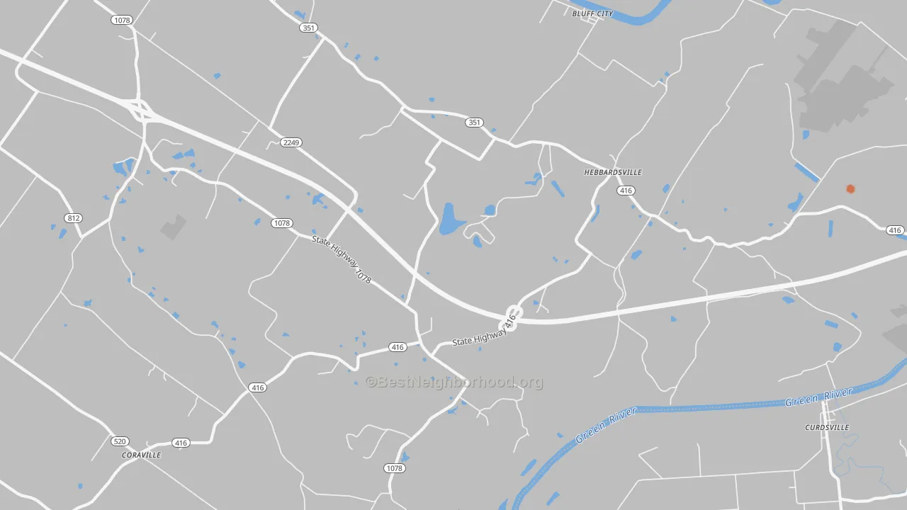 Bike Grade map of Hebbardsville, KY