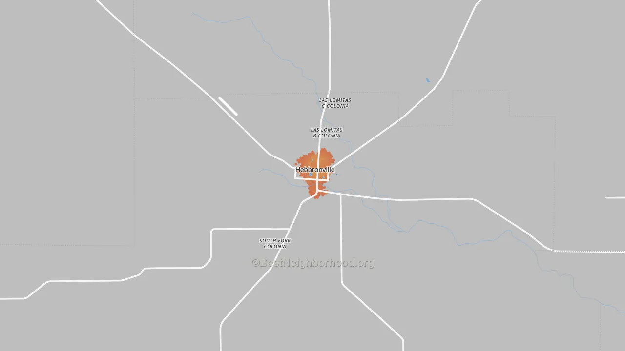 Bike Grade map of Hebbronville, TX