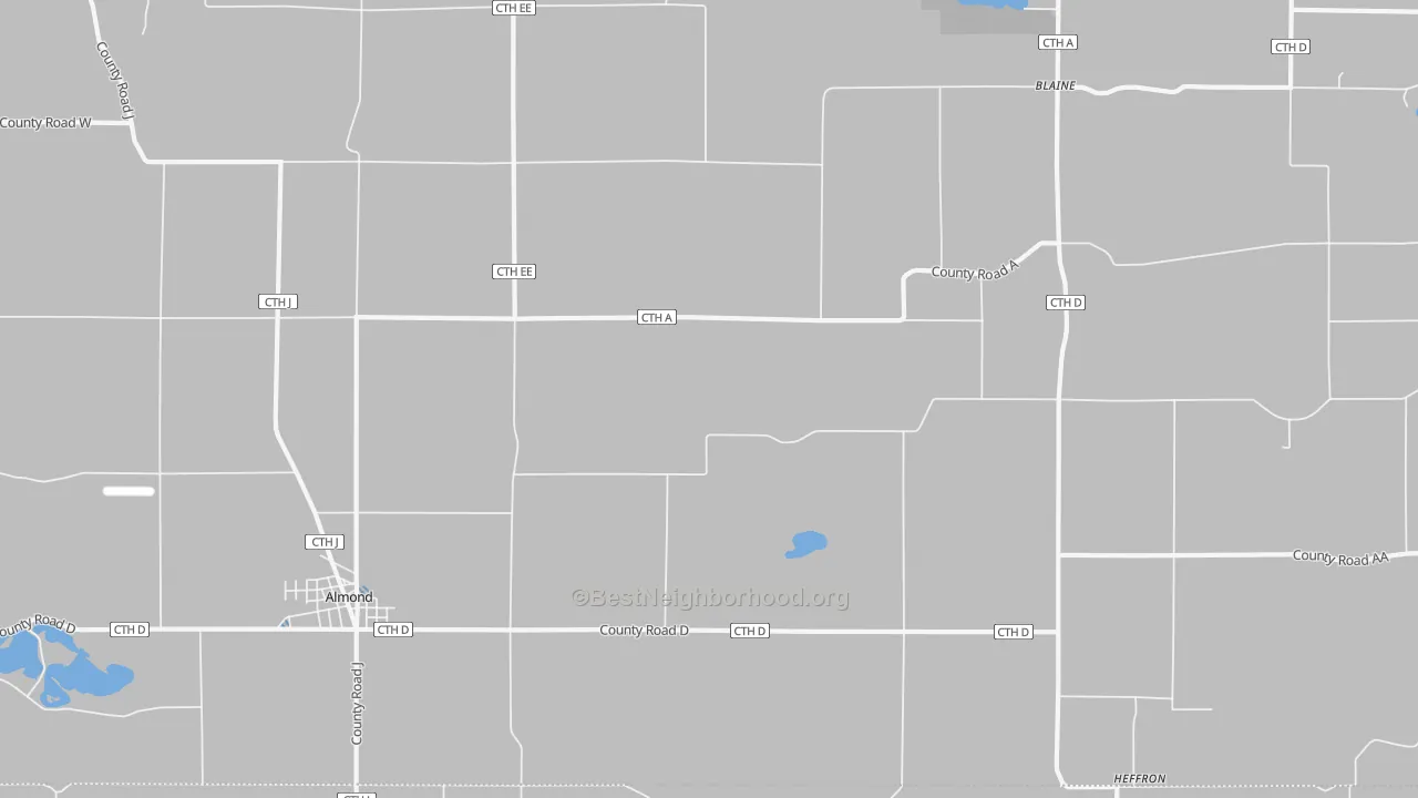 Bike Grade map of Heffron, WI