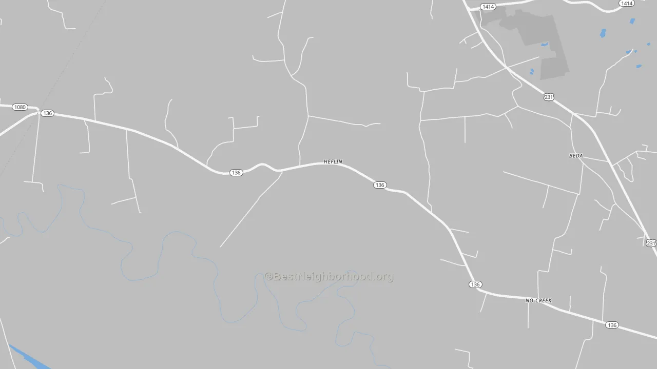 Bike Grade map of Heflin, KY