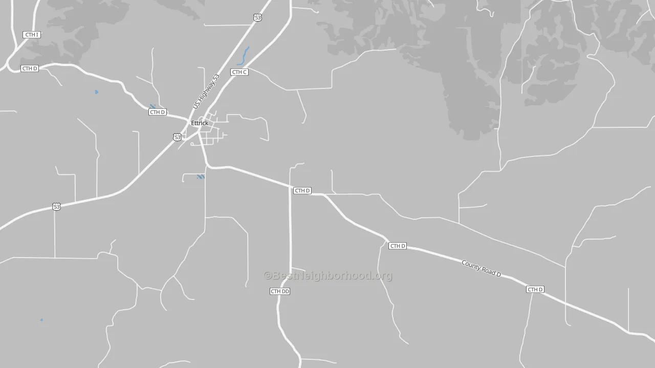 Bike Grade map of Hegg, WI