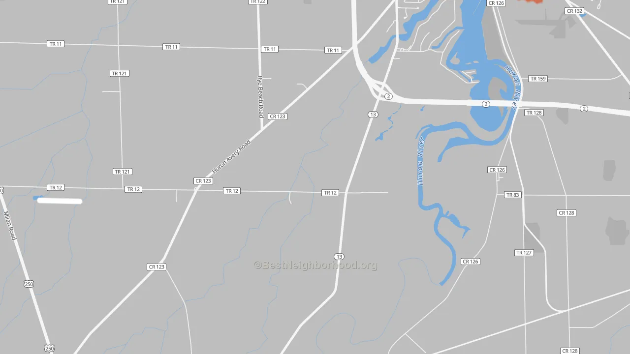 Bike Grade map of Heidelberg Beach, OH