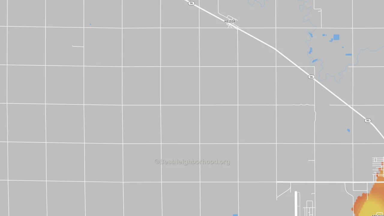 Bike Grade map of Heizer, KS