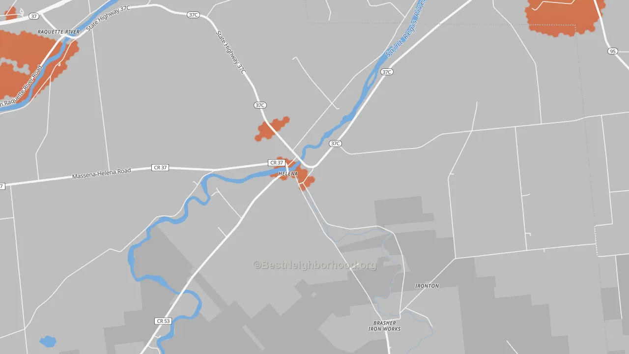 Bike Grade map of Helena, NY