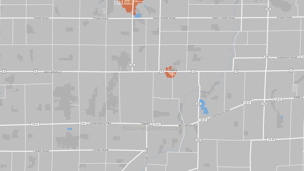 Bike Grade map of Helena, OH