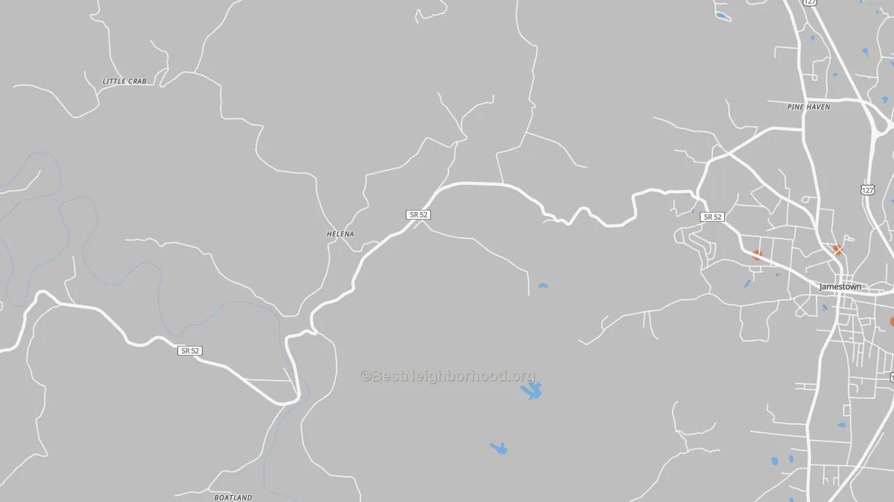 Bike Grade map of Helena, TN