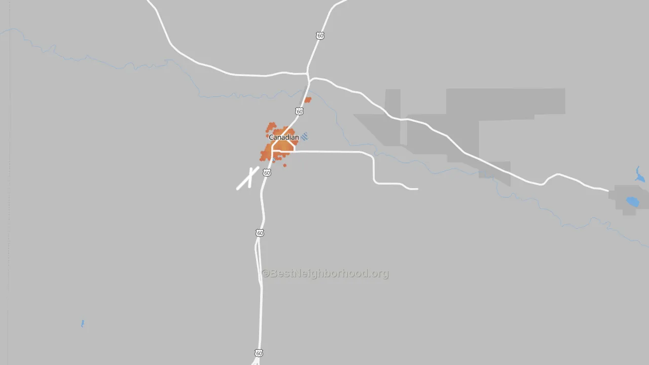 Bike Grade map of Hemphill County, TX