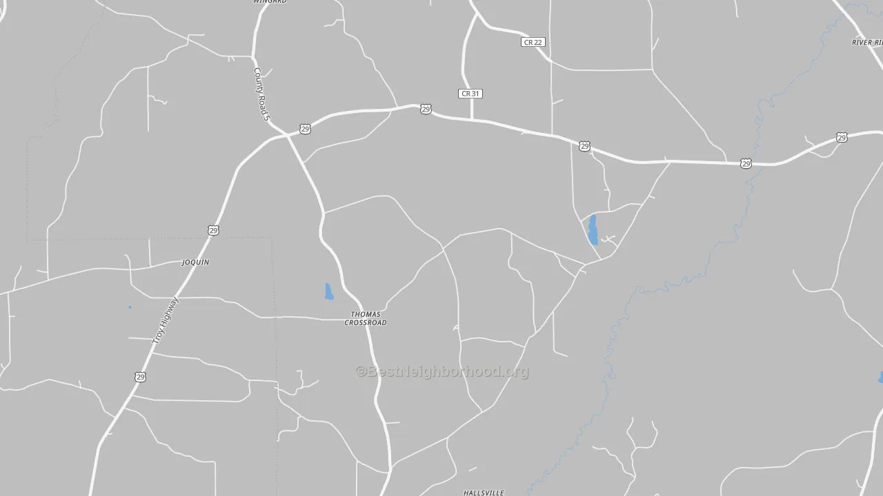 Bike Grade map of Henderson, AL