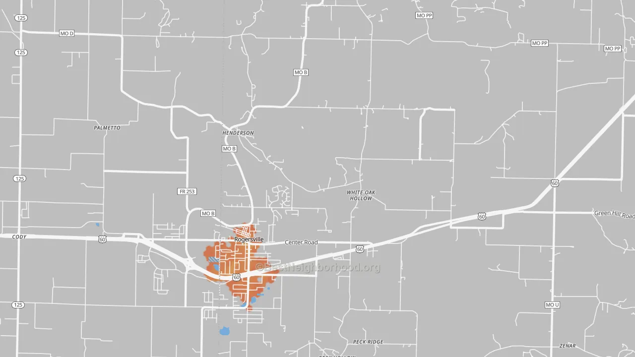 Bike Grade map of Henderson, MO