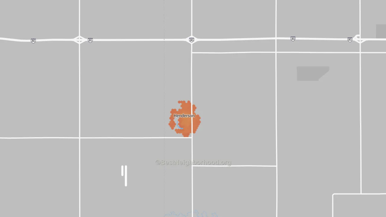 Bike Grade map of Henderson, NE
