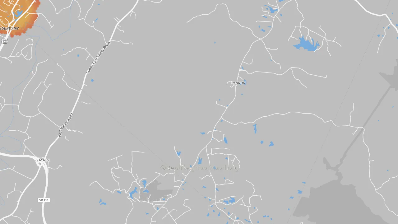 Bike Grade map of Hendon, TN