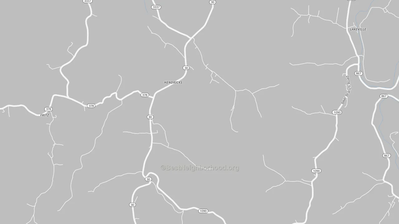 Bike Grade map of Hendricks, KY