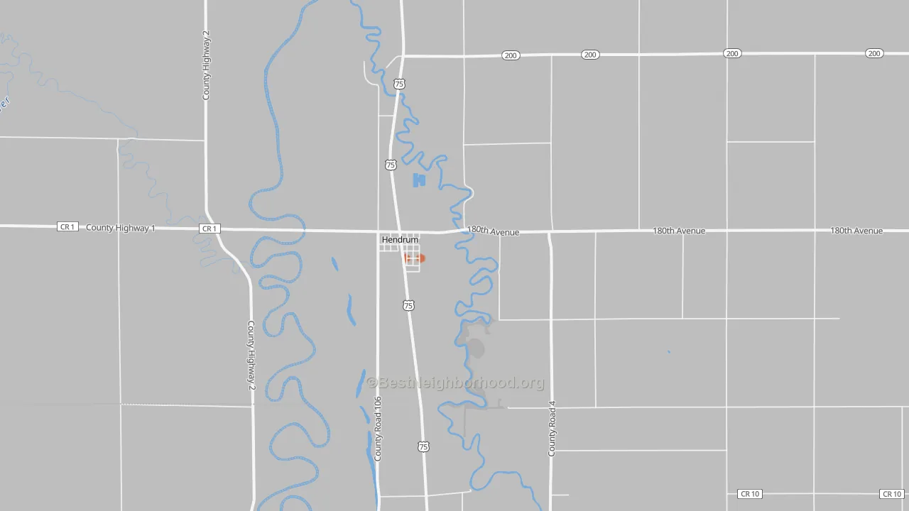 Bike Grade map of Hendrum, MN