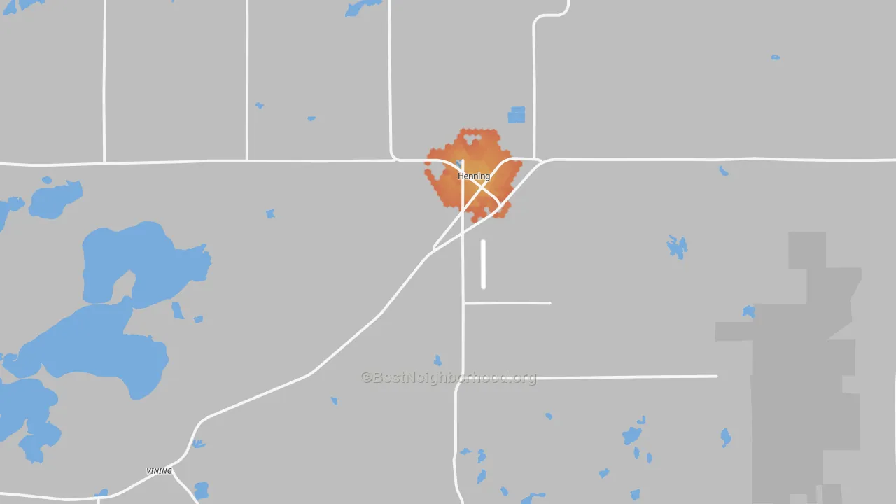 Bike Grade map of Henning, MN