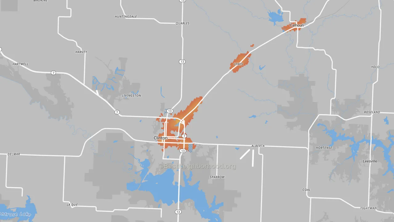 Bike Grade map of Henry County, MO