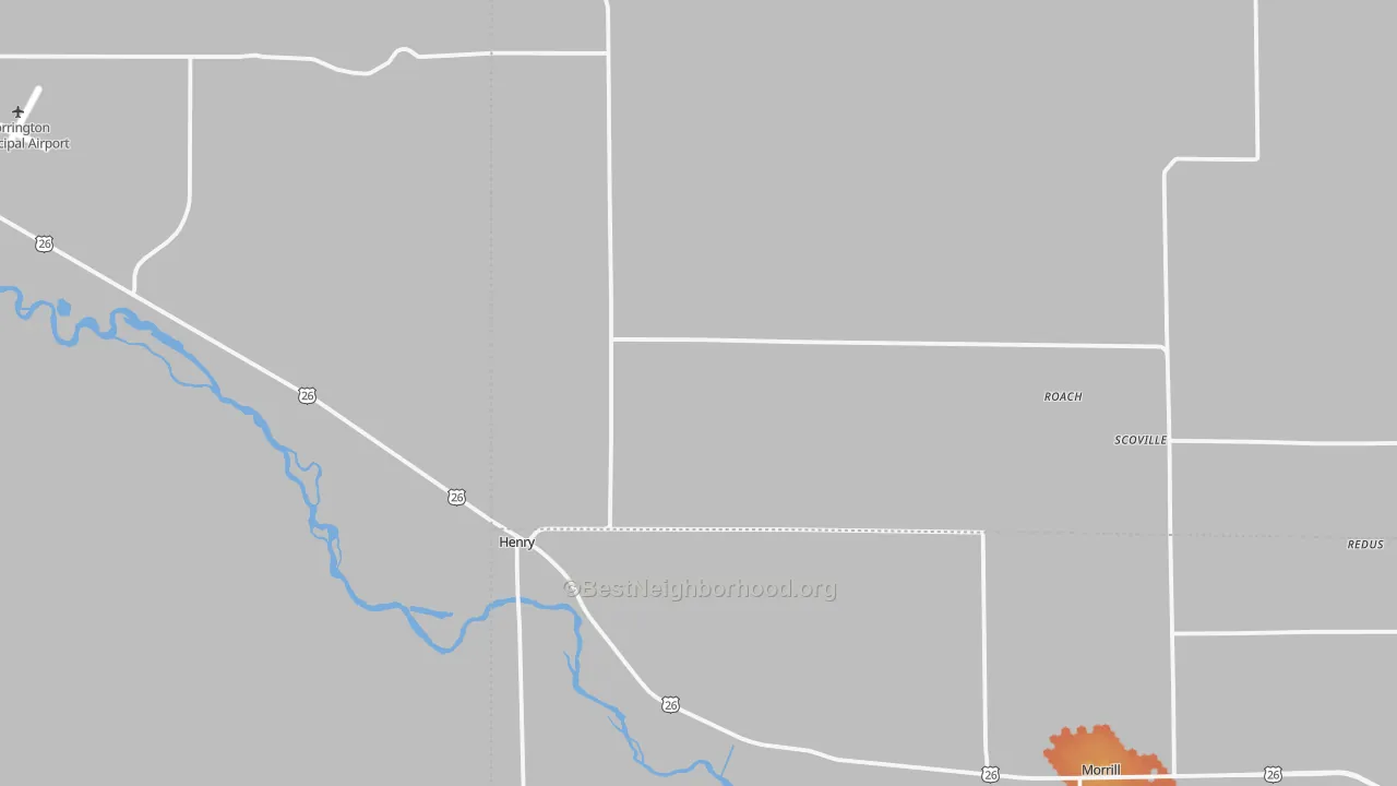 Bike Grade map of Henry, NE