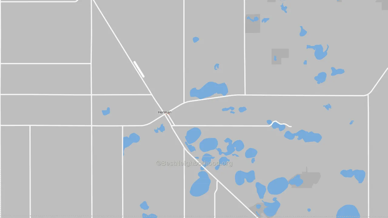 Bike Grade map of Herman, MN