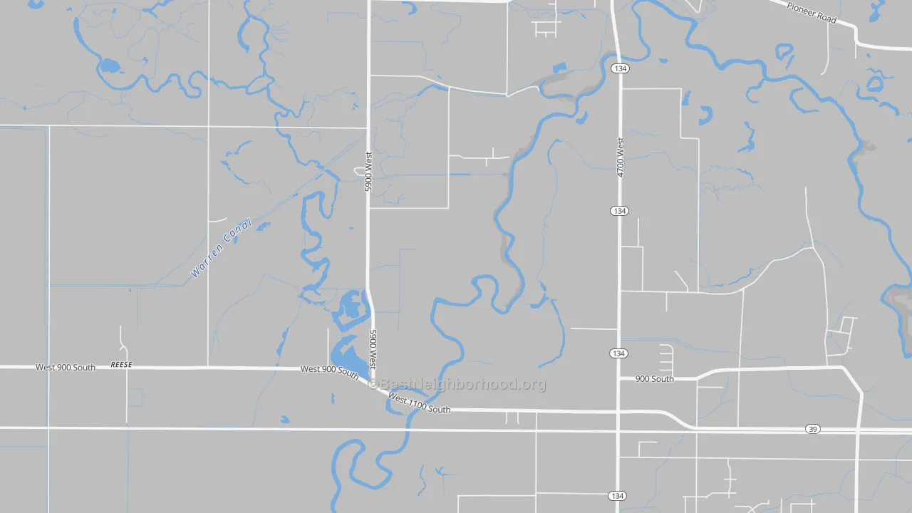 Bike Grade map of Hermitage, UT
