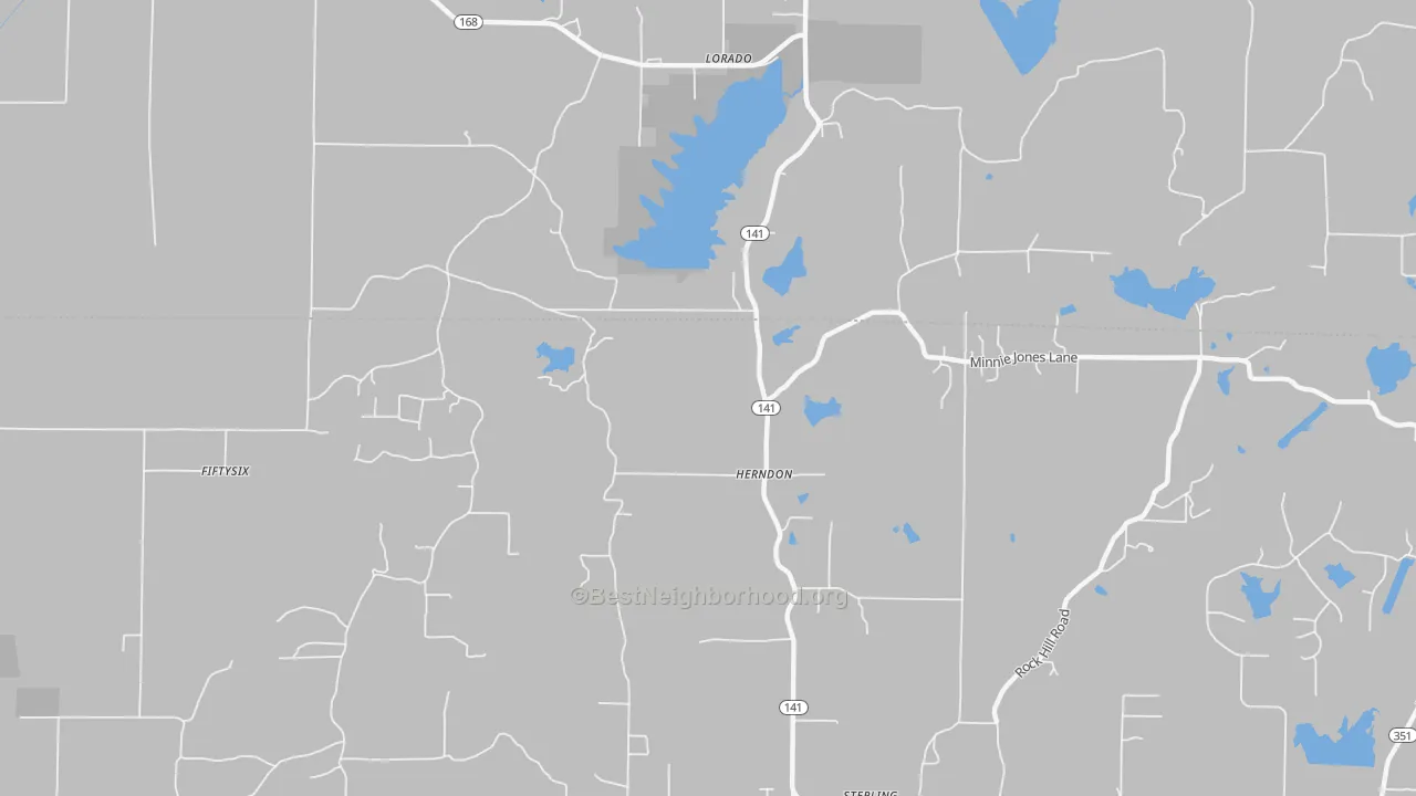 Bike Grade map of Herndon, AR