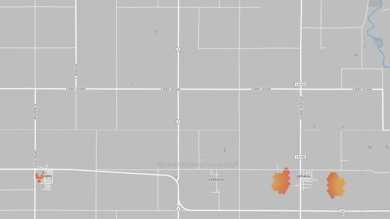 Bike Grade map of Herndon, IA