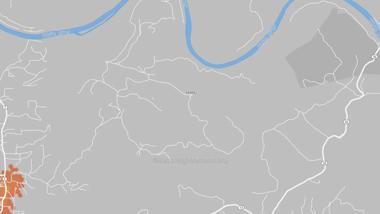 Bike Grade map of Herpel, AR