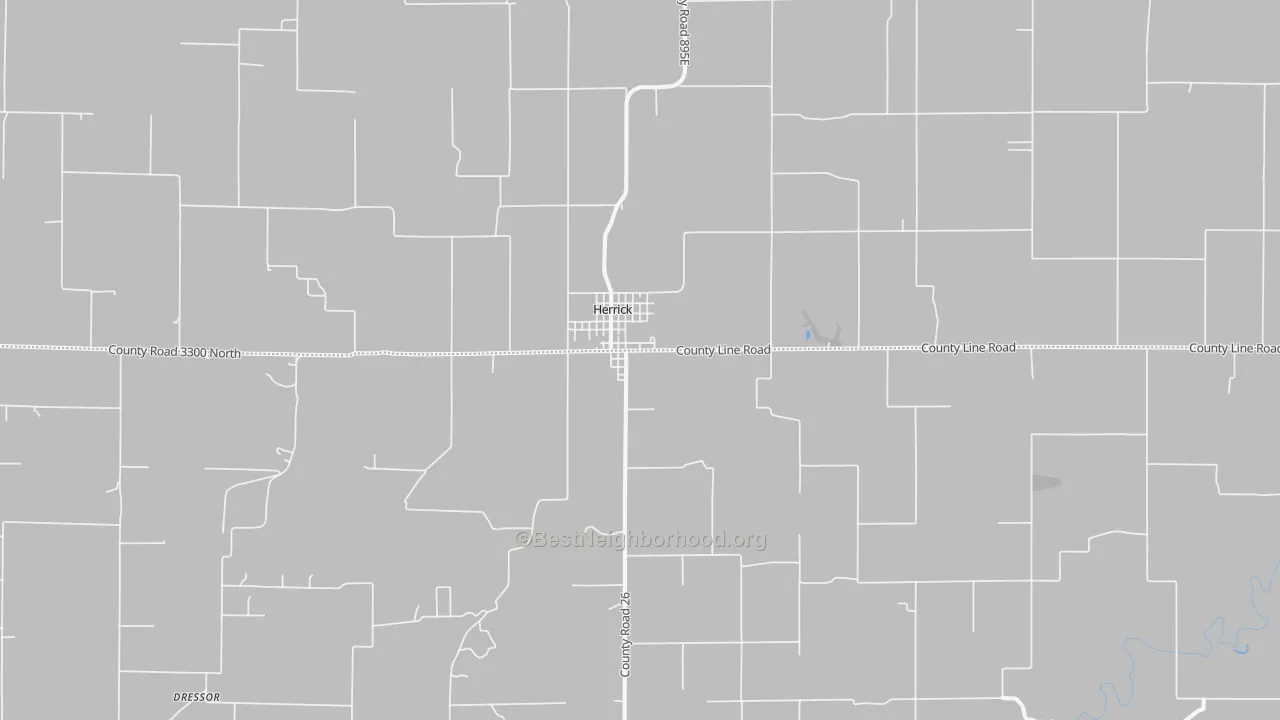 Bike Grade map of Herrick, IL