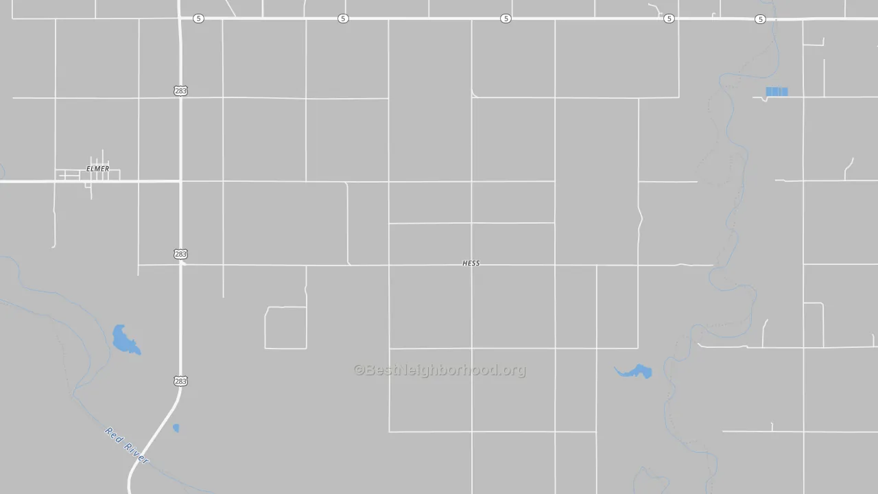 Bike Grade map of Hess, OK