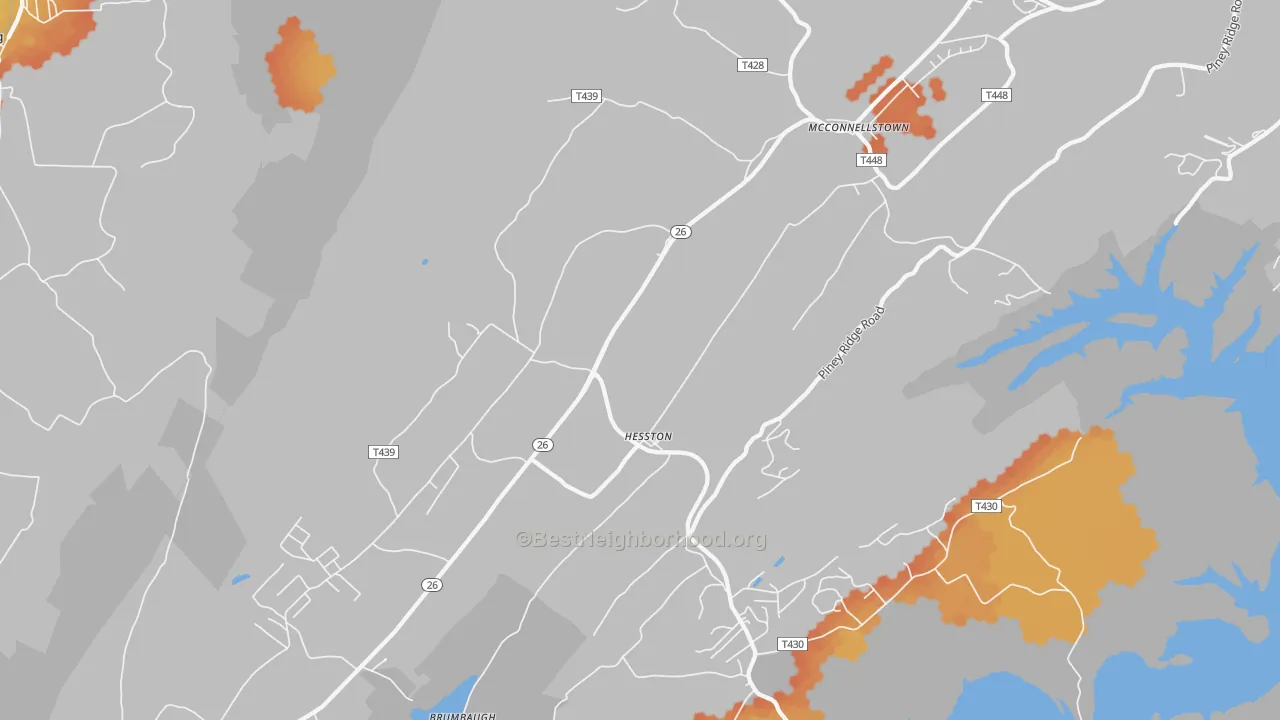 Bike Grade map of Hesston, PA