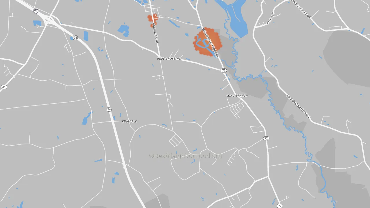 Bike Grade map of Hestertown, NC