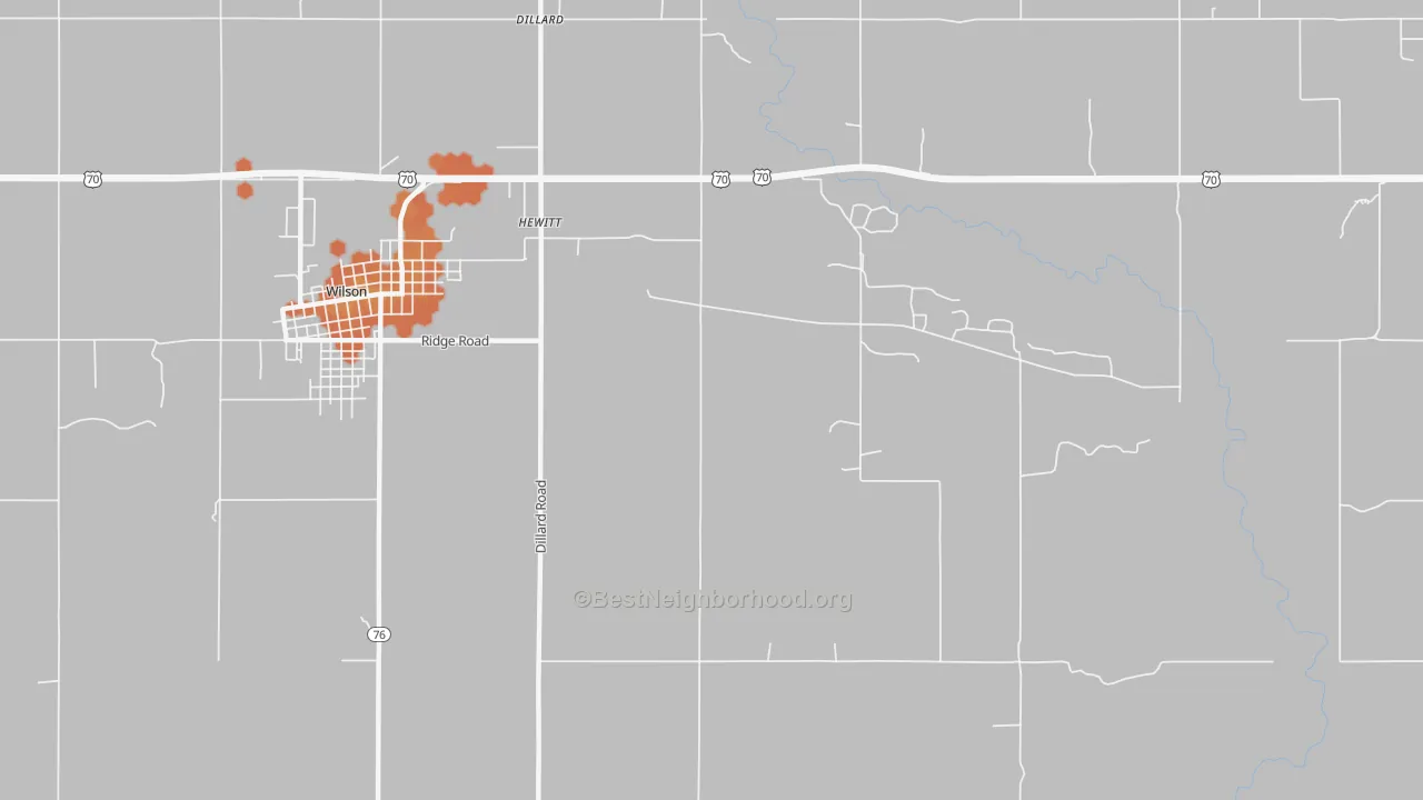 Bike Grade map of Hewitt, OK