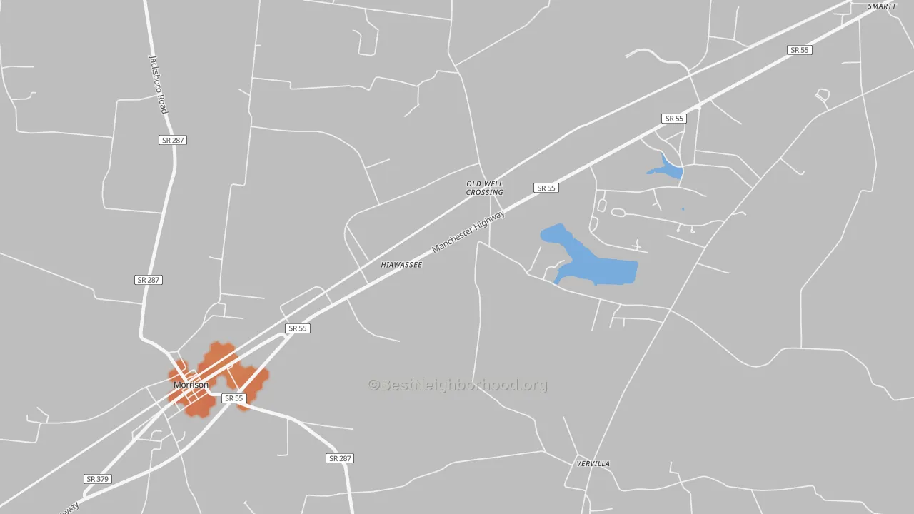 Bike Grade map of Hiawassee, TN