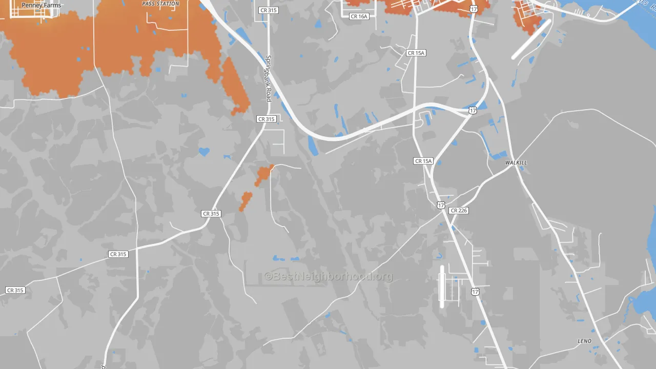 Bike Grade map of Hibernia, FL